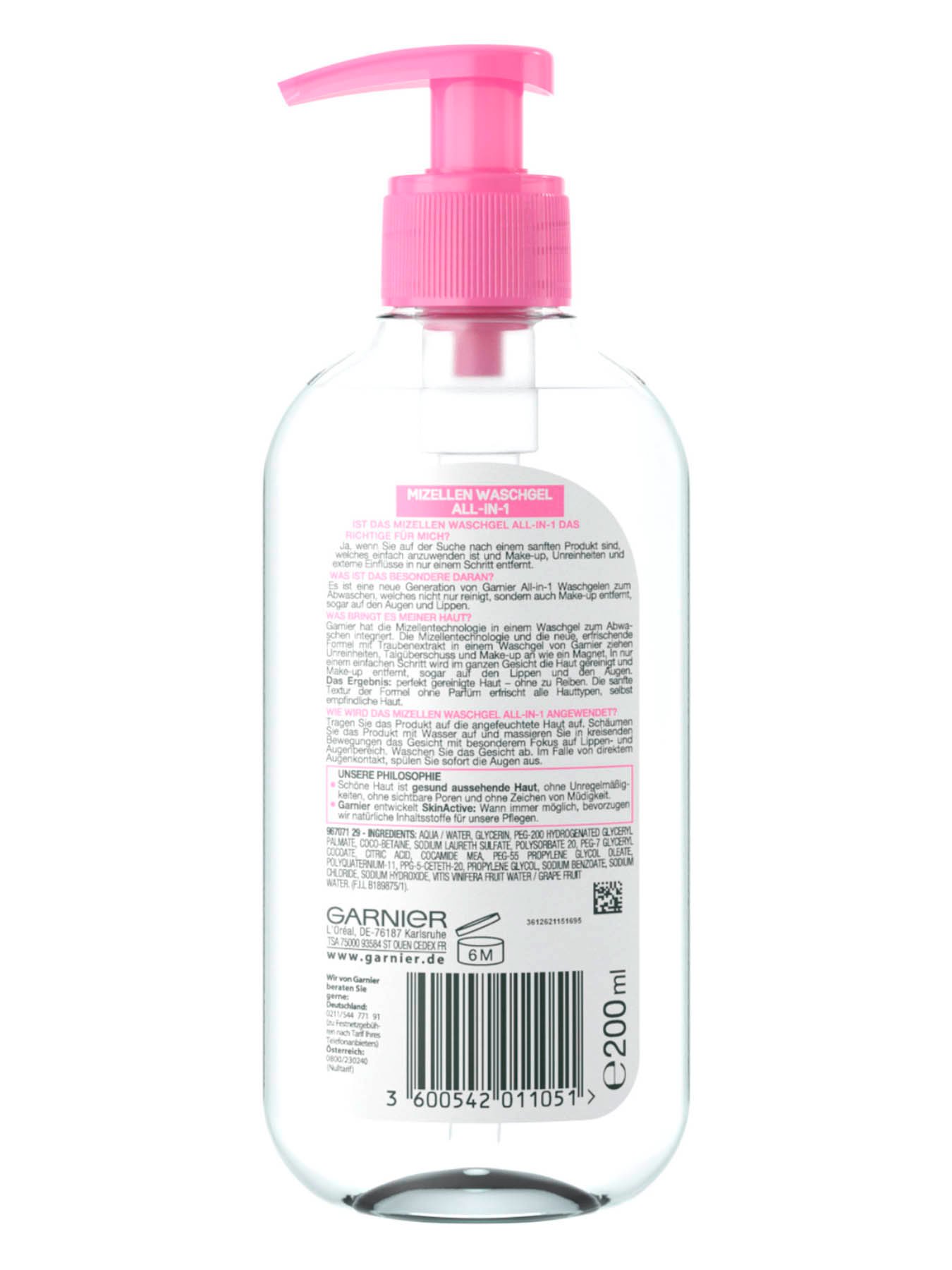 Mizellen-Waschgel-All-in-1-Normale-und-Empfindliche-Haut-Mizellen-200ml-Rueck-Garnier-DE-gr